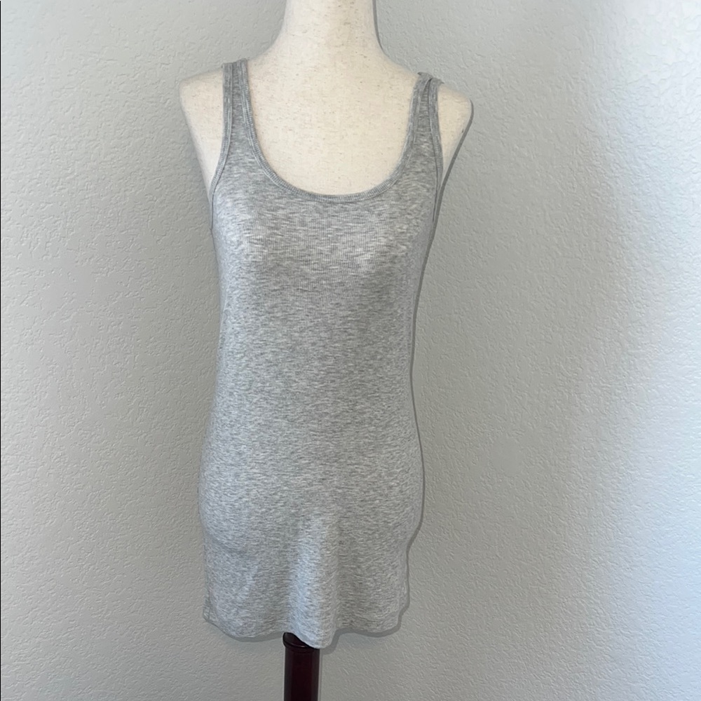Cabi 934 Gray Ribbed Tank Top Size Small